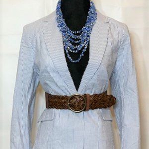 Blue & White Seersucker Jacket